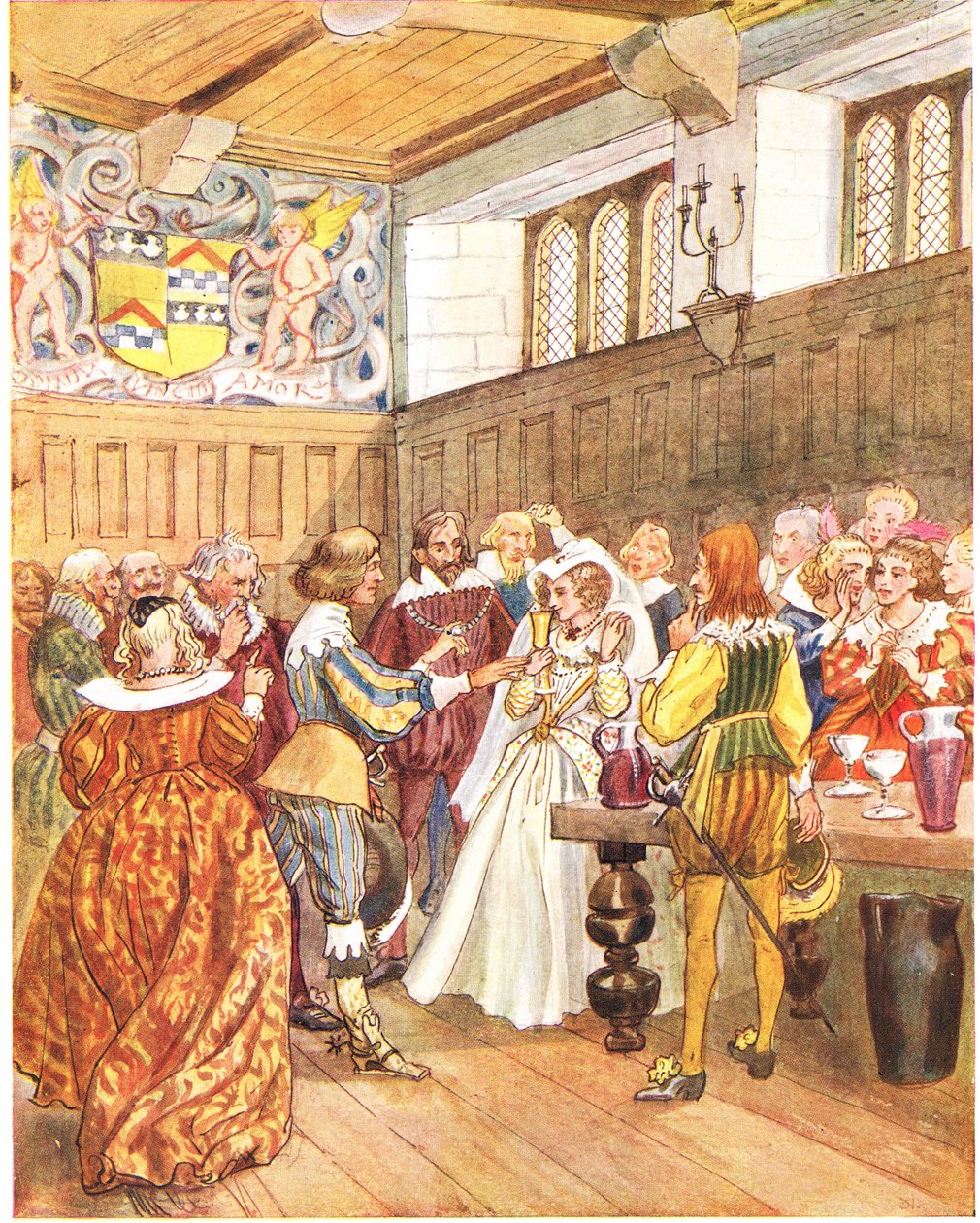 Lochinvar, kuvitus teoksesta "A Picture Song Book", 1910 tekijältä George, 9th Earl of Carlisle Howard