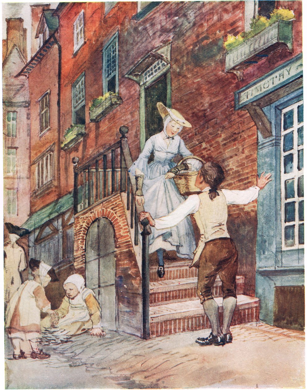 Sally in Our Alley, kuvitus "Kuvalaulukirjasta", 1910 tekijältä George, 9th Earl of Carlisle Howard