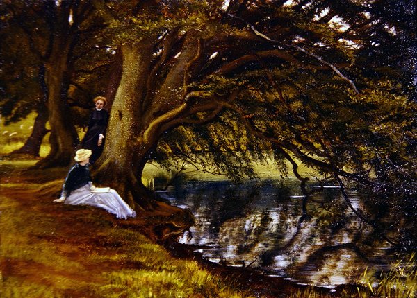 The Hanging Beech (öljy aluksella) tekijältä George 9th Earl of Carlisle Howard