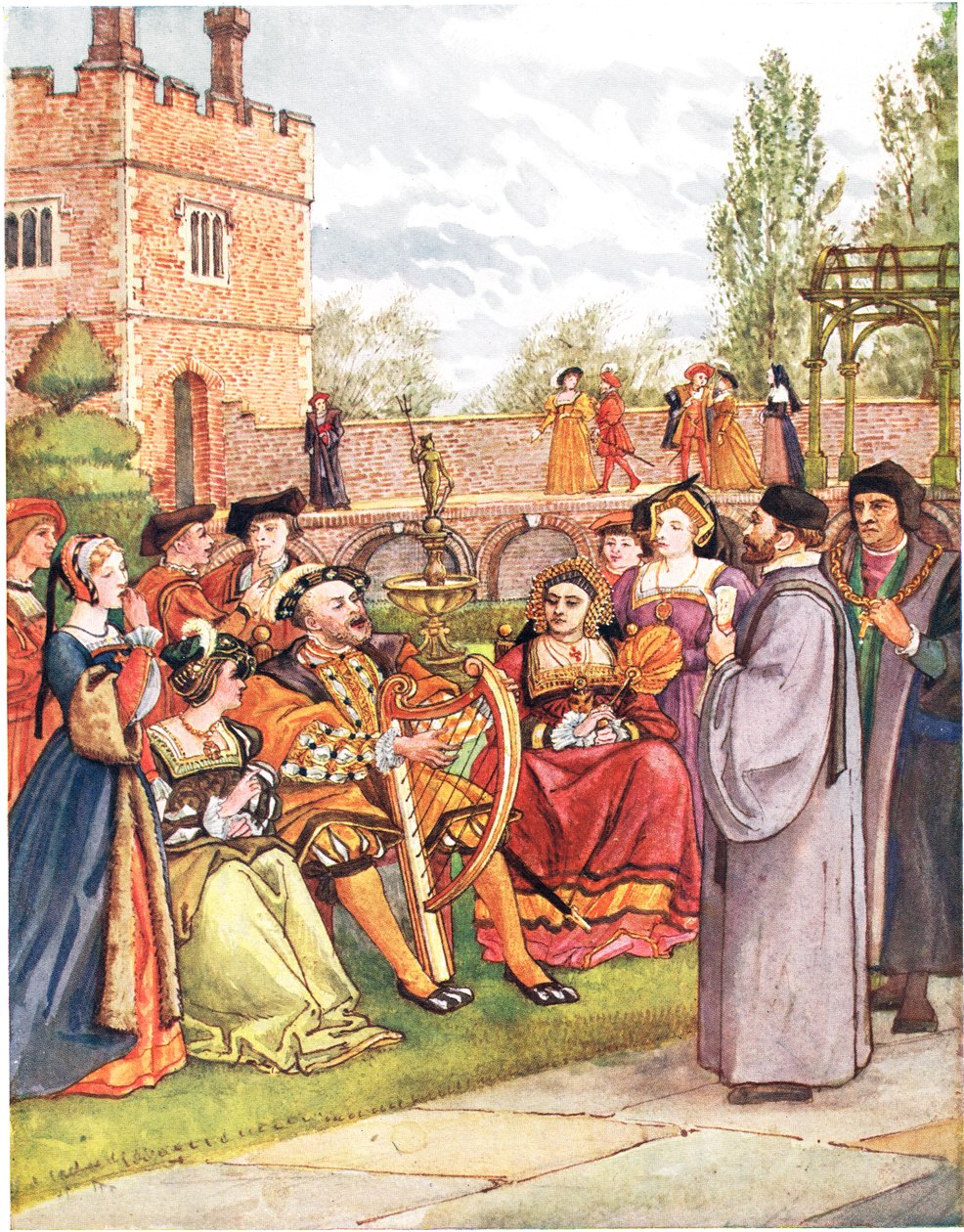 The Kings Ballad, kuvitus "A Picture Song Book" -kirjasta, 1910 tekijältä George, 9th Earl of Carlisle Howard