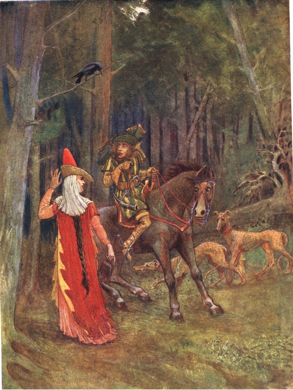 Waldesgesprach, kuvitus teoksesta "A Picture Song Book", 1910 tekijältä George, 9th Earl of Carlisle Howard