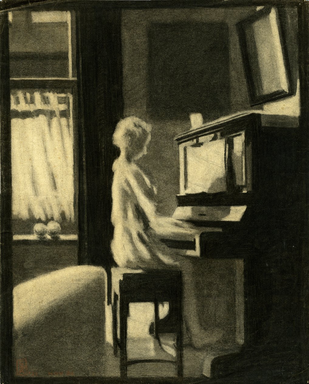 Dorothy soittaa pianoa, 30. marraskuuta 1931 tekijältä George Adamson