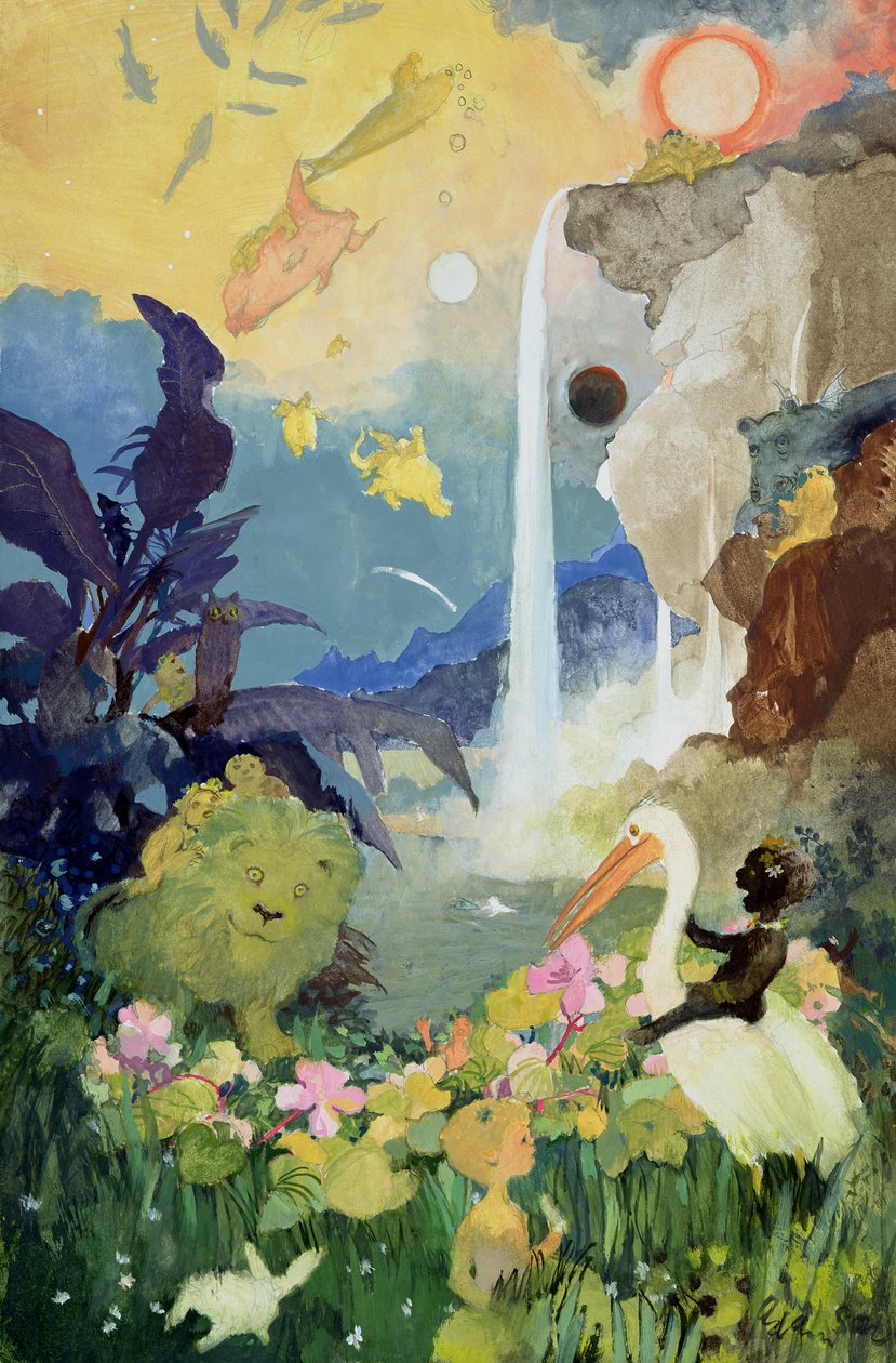 Fantasy Nature Scene (guassi laivalla) tekijältä George Adamson