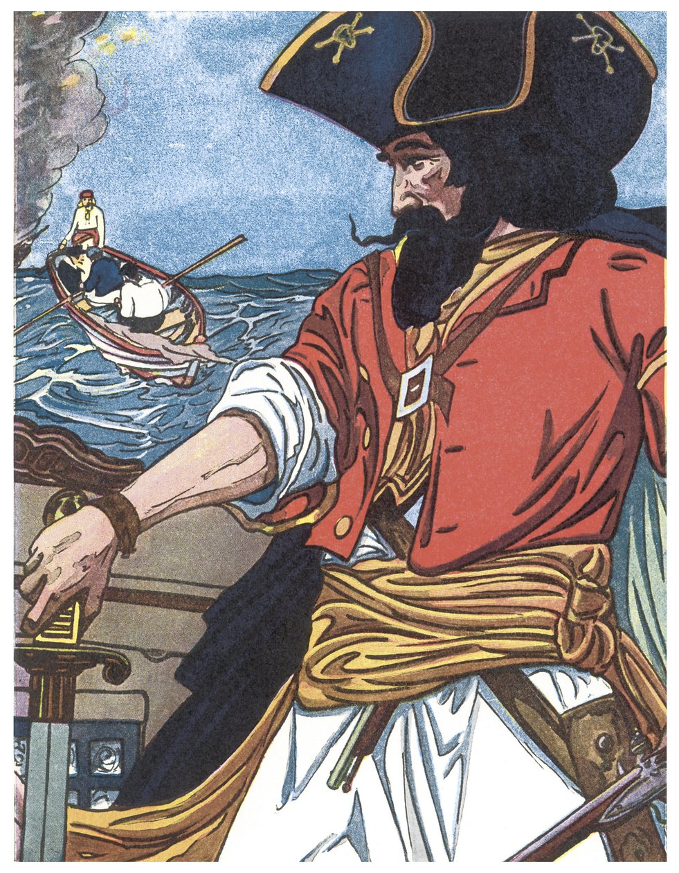 Muotokuva merirosvosta Kuvitus George Albert Williamsin (1875-1932) "The boys book of Pirates" -kirjasta 1913 tekijältä George Alfred Williams