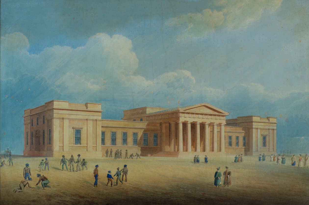 The High School, Dundee, n. 1832 (kynä ja muste) tekijältä George Angus