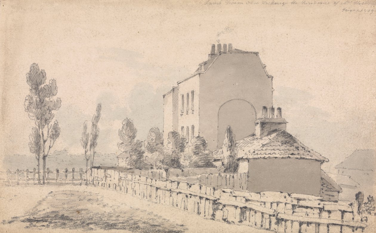 Lamb Farm lähellä Hackneytä, Hickin asuinpaikkaa? Richmond Road tekijältä George Arnald