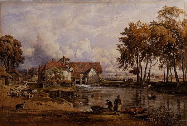 Streatley Mill: Thamesin varrella tekijältä George Arthur Fripp