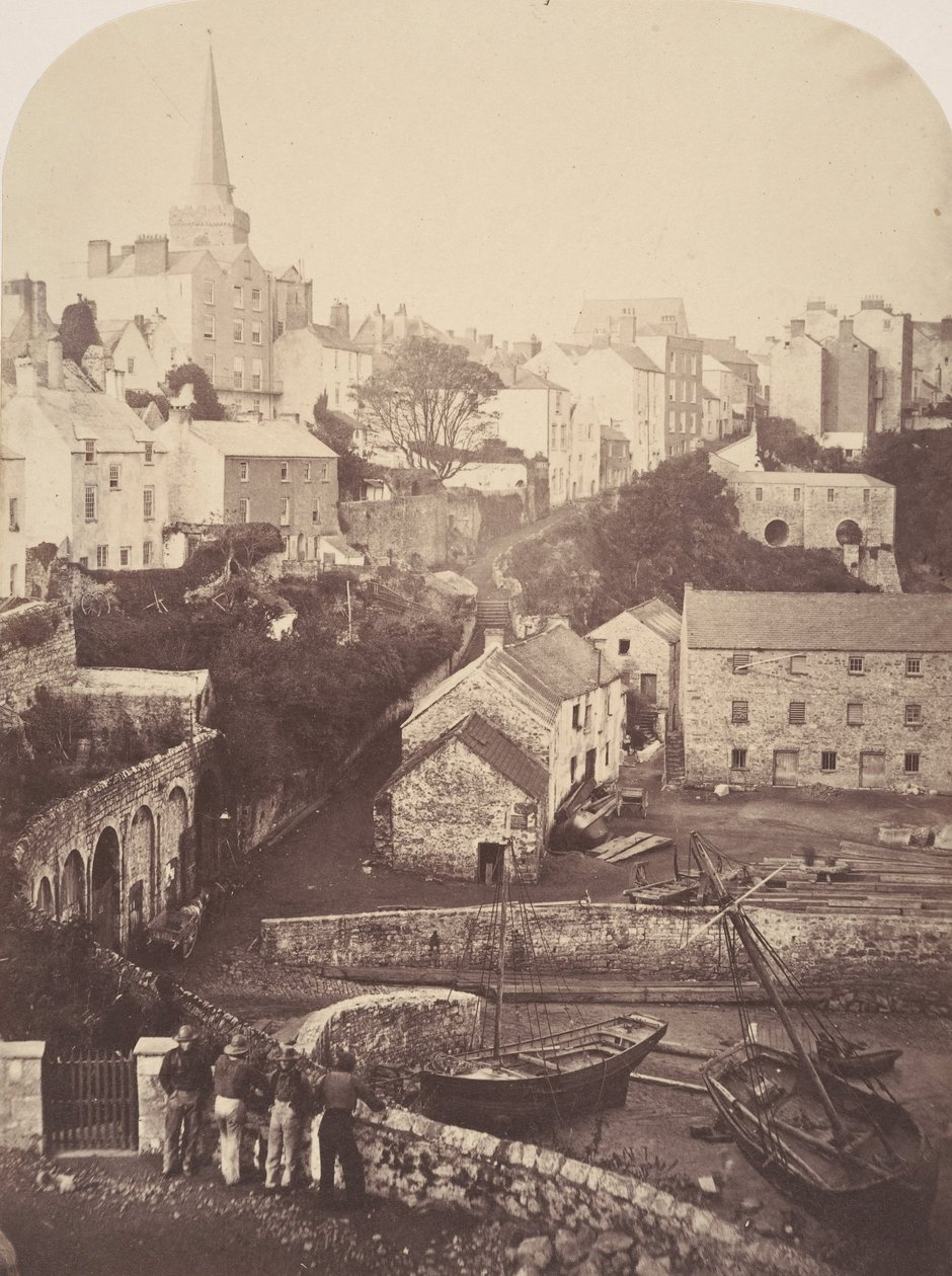 Osa Tenby Townia ja satamaa, 1853. tekijältä George B. Stokes