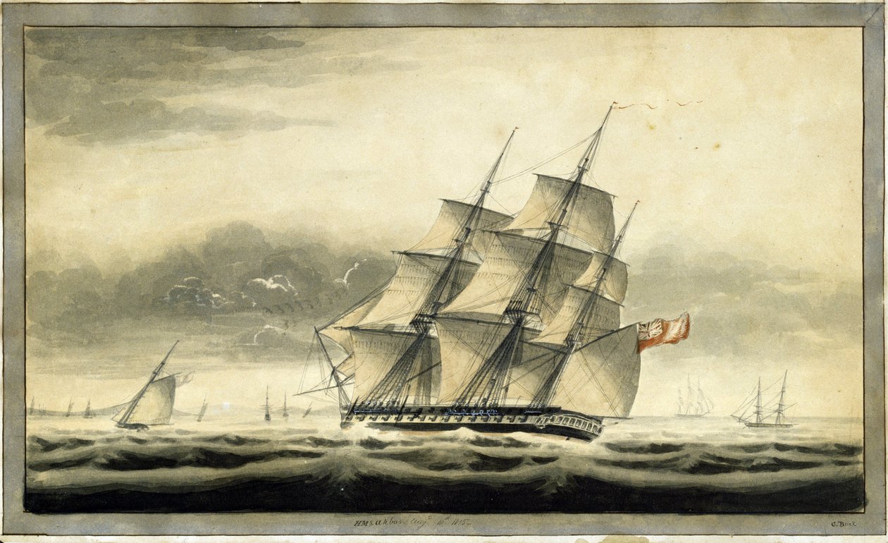 Joukkojenkuljetusalus HMS "Akbar" (1806), 10. elokuuta 1806. tekijältä George Back