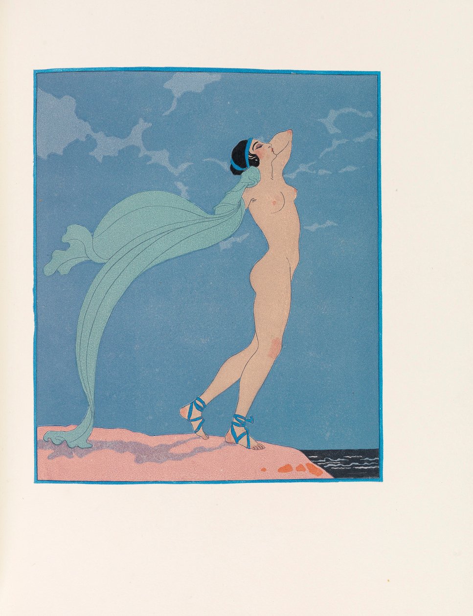 Kuvitus Pierre Louÿsin teokselle Les Chansons de Bilitis The Songs of Bilitis, 1922. tekijältä George Barbier