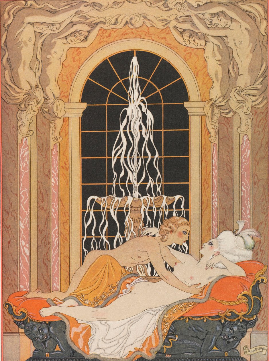 Kuvitus epistolaariromaaniin Dangerous Liaisons Dangerous Liaisons, 1934. tekijältä George Barbier