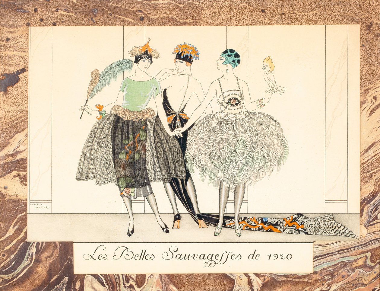 Kauniit Sauvageffes vuodelta 1920, Le Bonheur du Jour tai Les Graces à la Mode, 1924. tekijältä George Barbier
