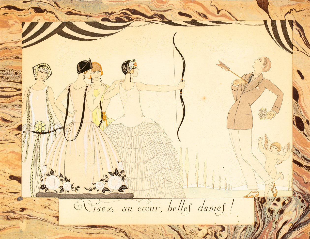 Tavoittele sydäntä, rakkaat naiset! Le Bonheur du Jour tai Les Graces à la Mode, 1924. tekijältä George Barbier