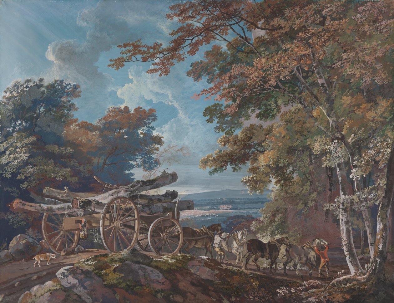 Timber Wain epätasaisella tiellä (yksi parista) tekijältä George Barret