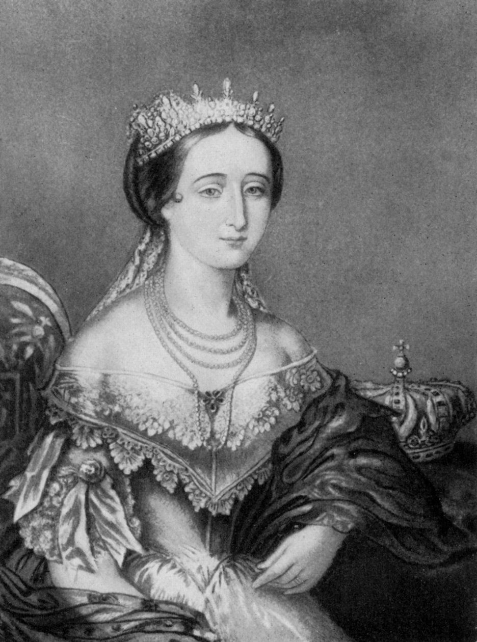 Eugenie de Montijo, Ranskan keisarinna puoliso 1853-1857, 1910. tekijältä George Baxter