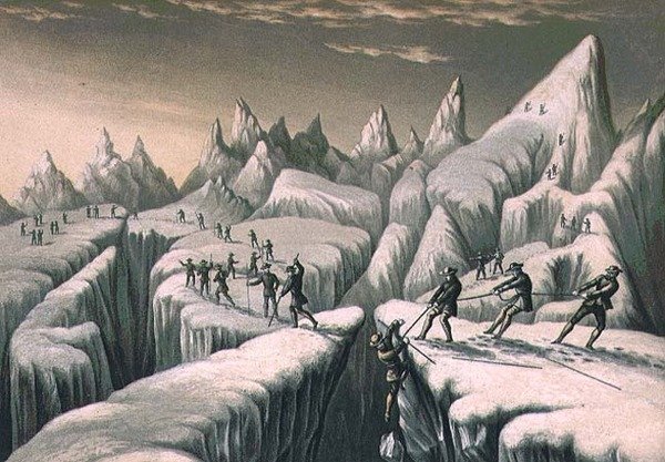 Glacier du Tacconnay (tulostus) tekijältä George Baxter