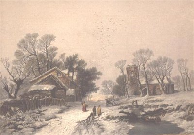 Talvi (tulostus) (katso myös 144946) tekijältä George Baxter
