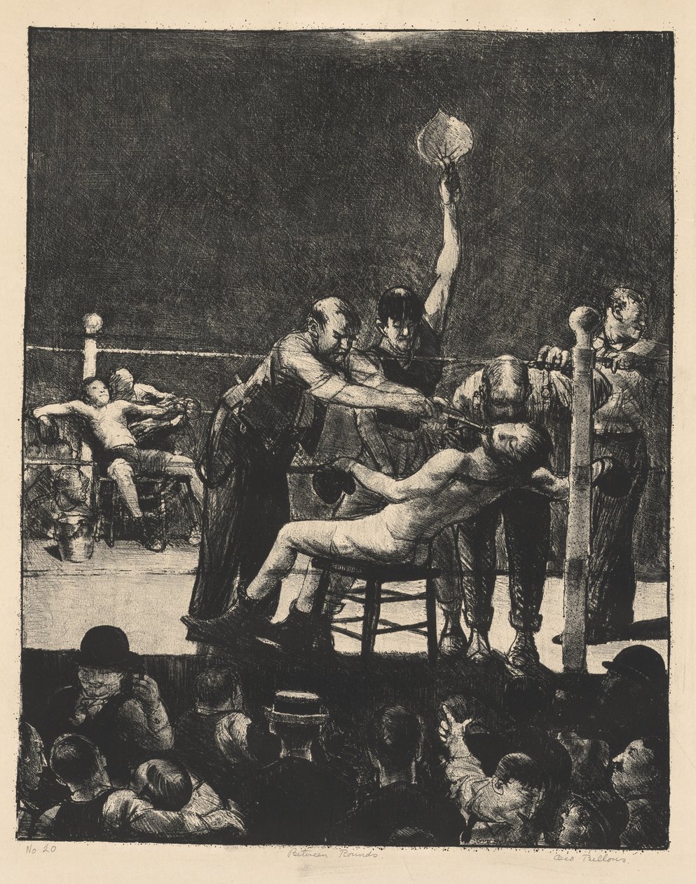 Erien välissä, pieni, toinen kivi tekijältä George Bellows