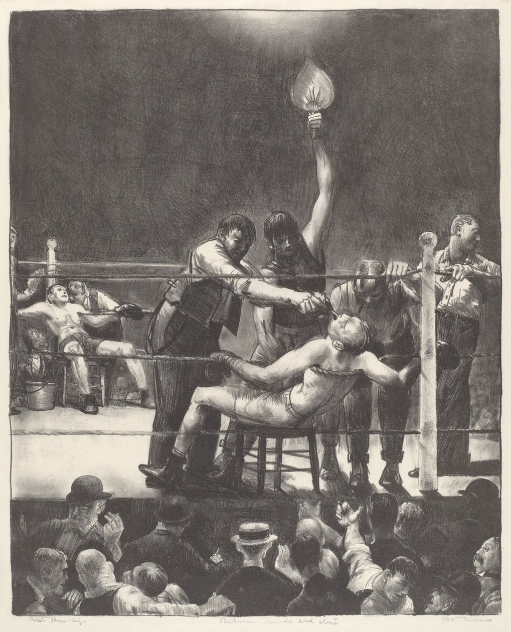 Kierrosten välissä, pieni, toinen kivi tekijältä George Bellows