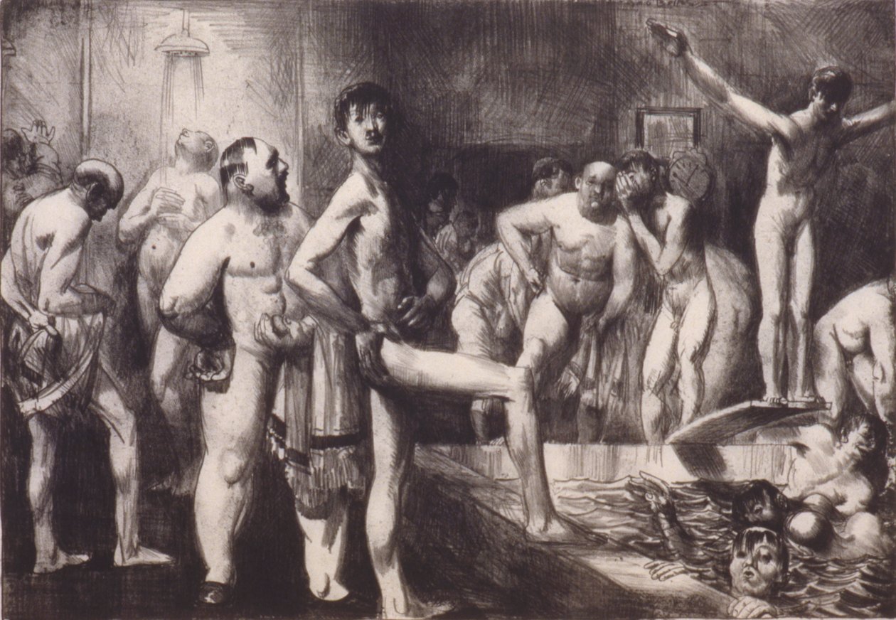 Liikemiesten kylpyhuone tekijältä George Bellows