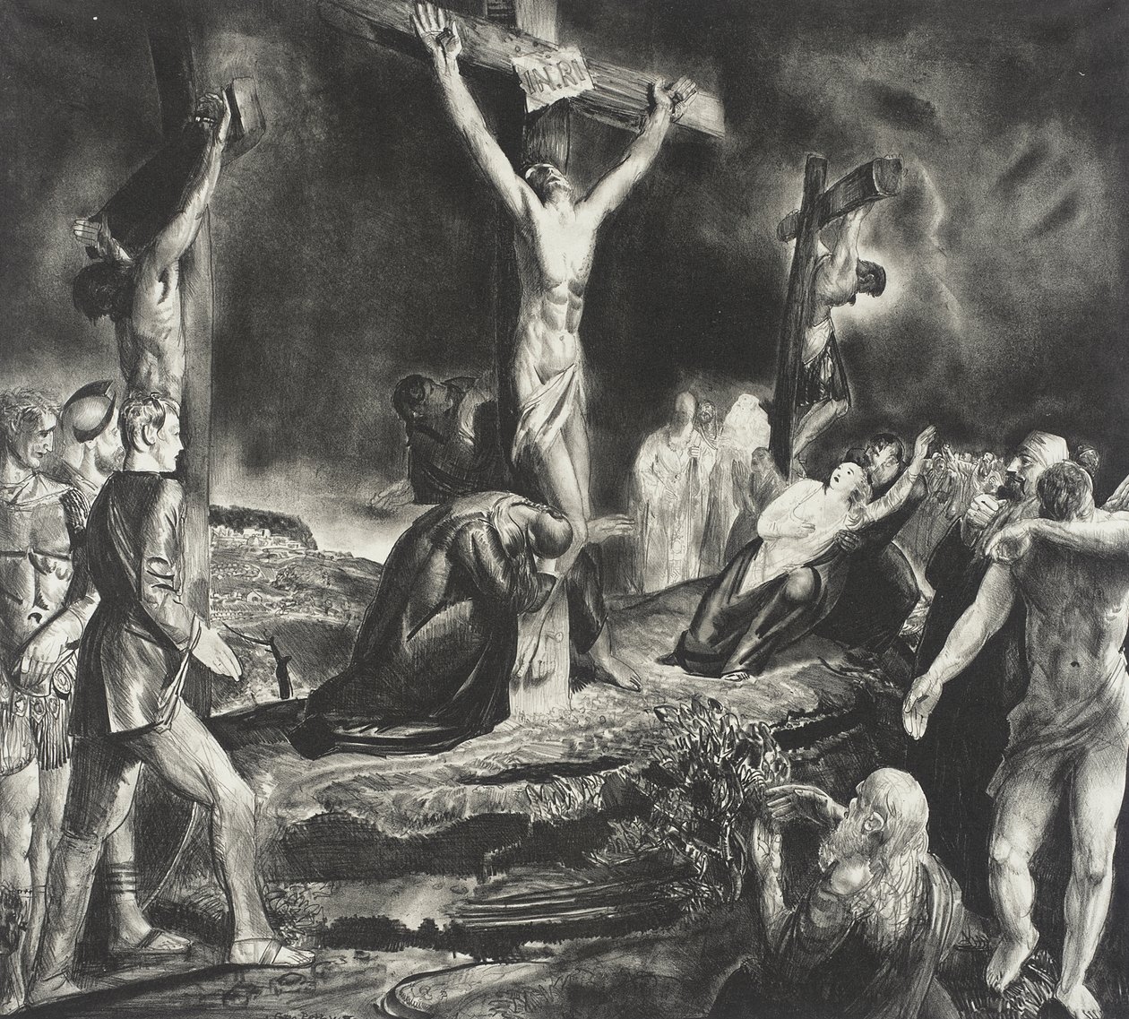 Kristuksen ristiinnaulitseminen tekijältä George Bellows