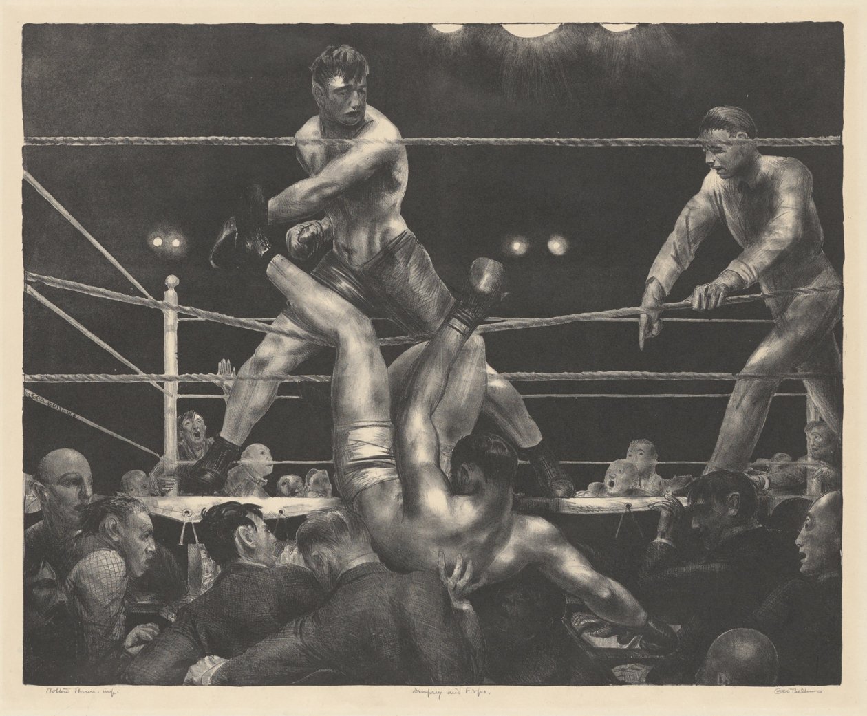 Dempsey ja Firpo tekijältä George Bellows