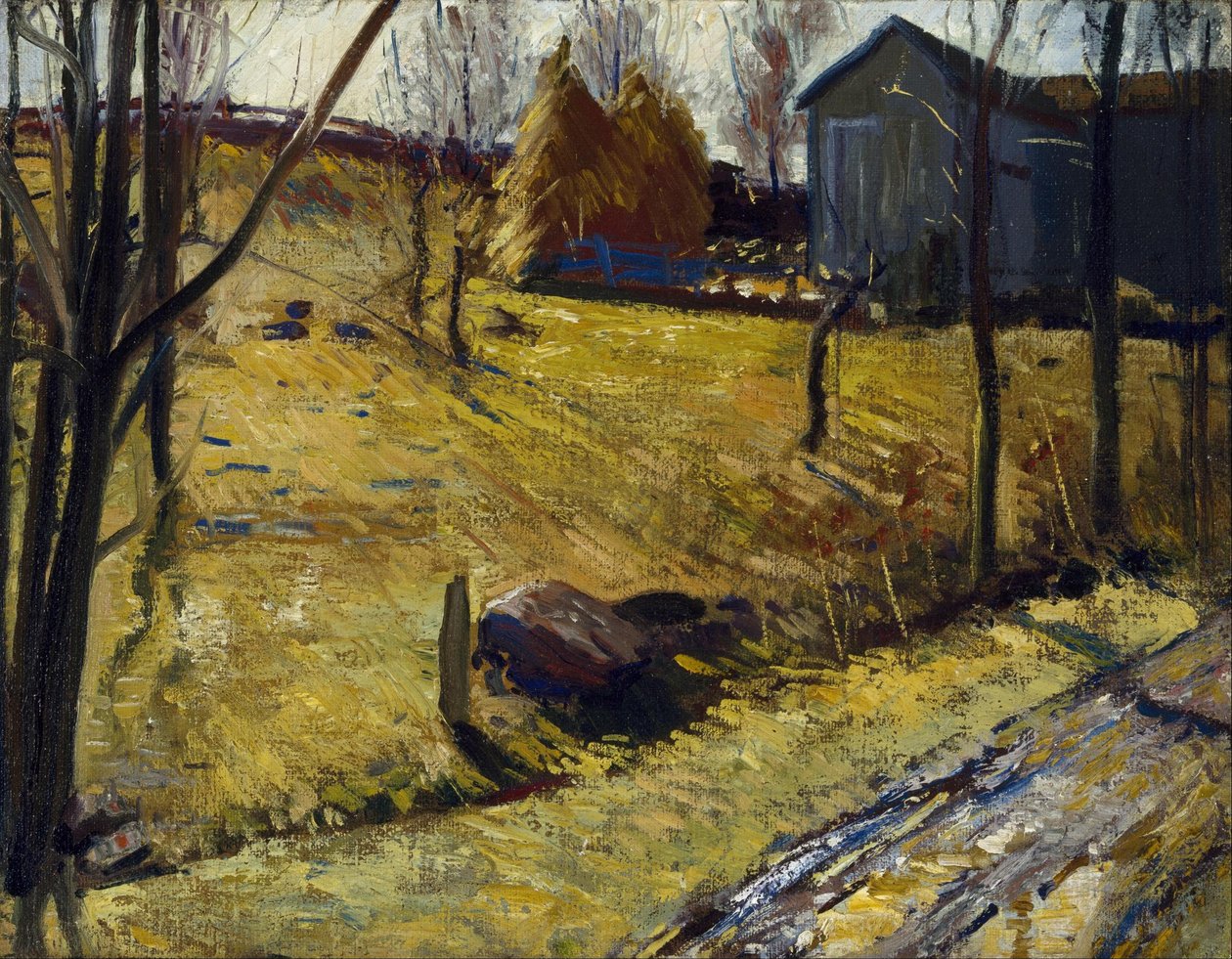 Heinäsuovat ja lato tekijältä George Bellows