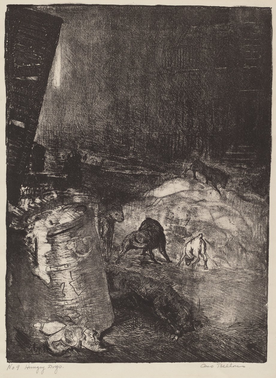 Hungry Dogs, toinen kivi tekijältä George Bellows