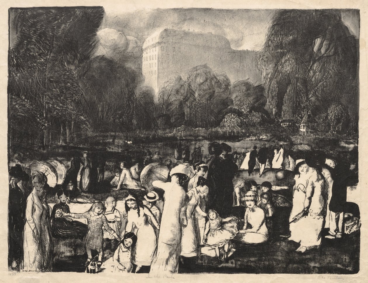 Puistossa, valo tekijältä George Bellows