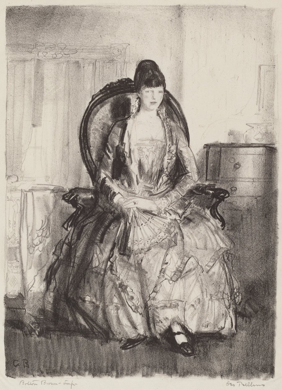 Nainen tuulettimen kanssa tekijältä George Bellows