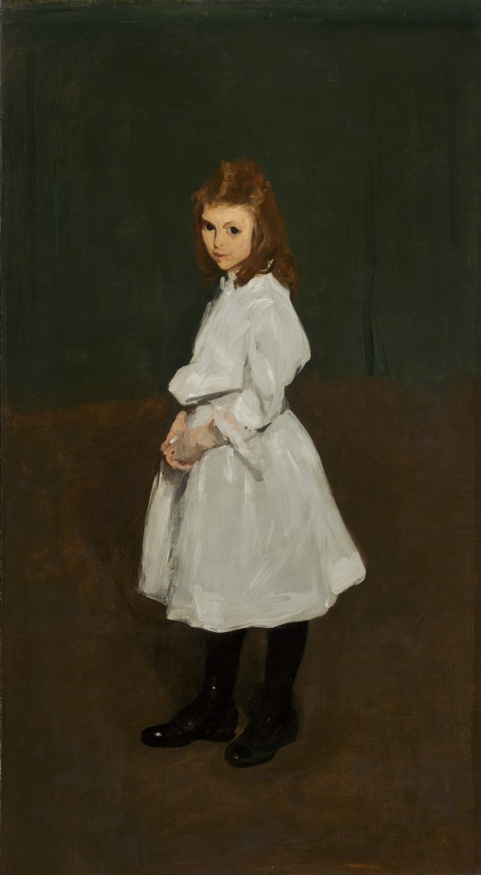 Little Girl in White (Queenie Burnett) tekijältä George Bellows