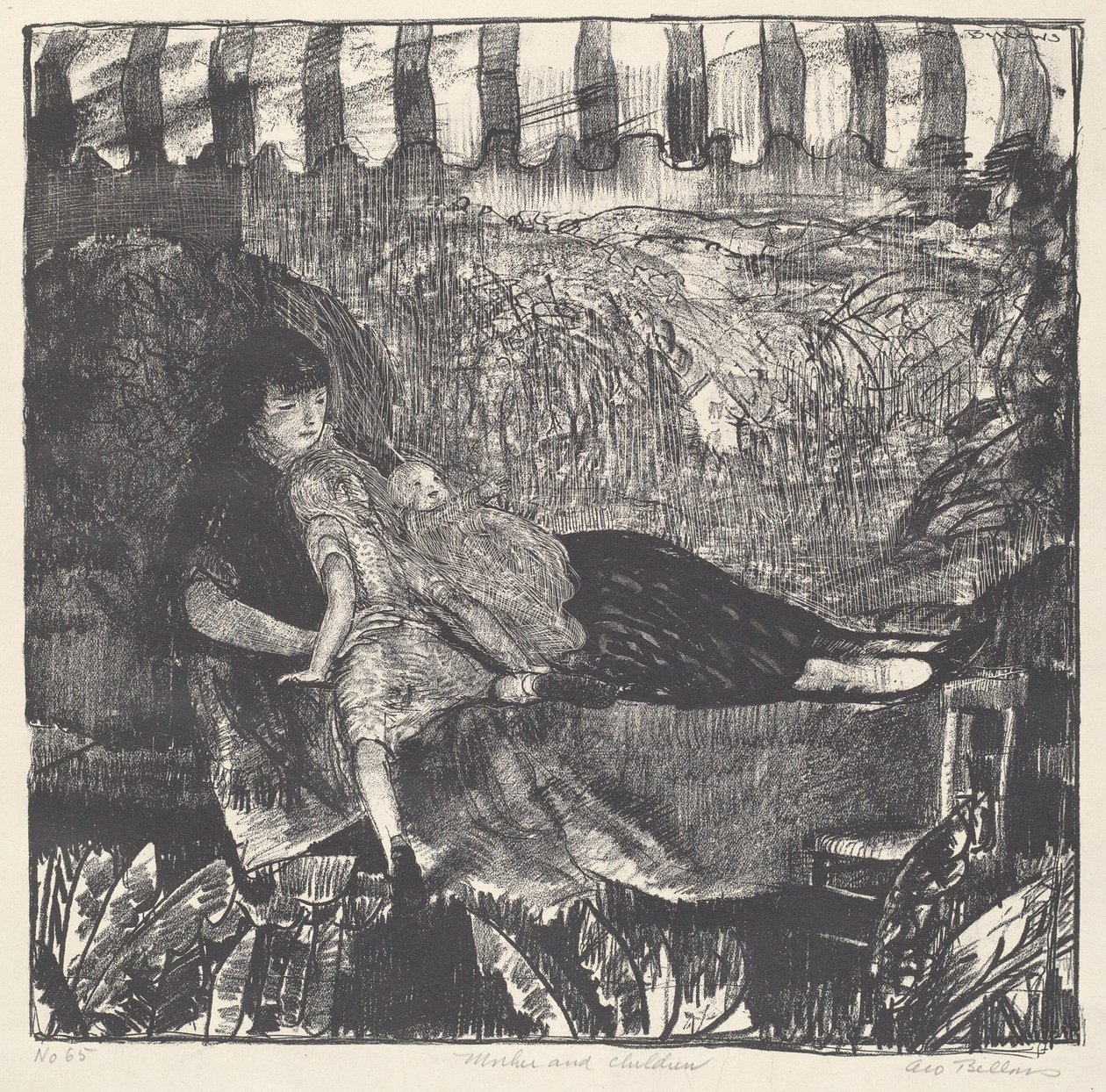 Äiti ja lapset tekijältä George Bellows