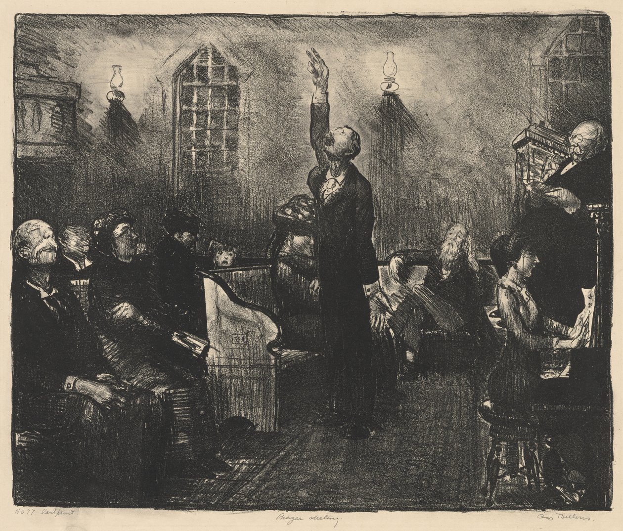 Rukouskokous, Ensimmäinen kivi tekijältä George Bellows