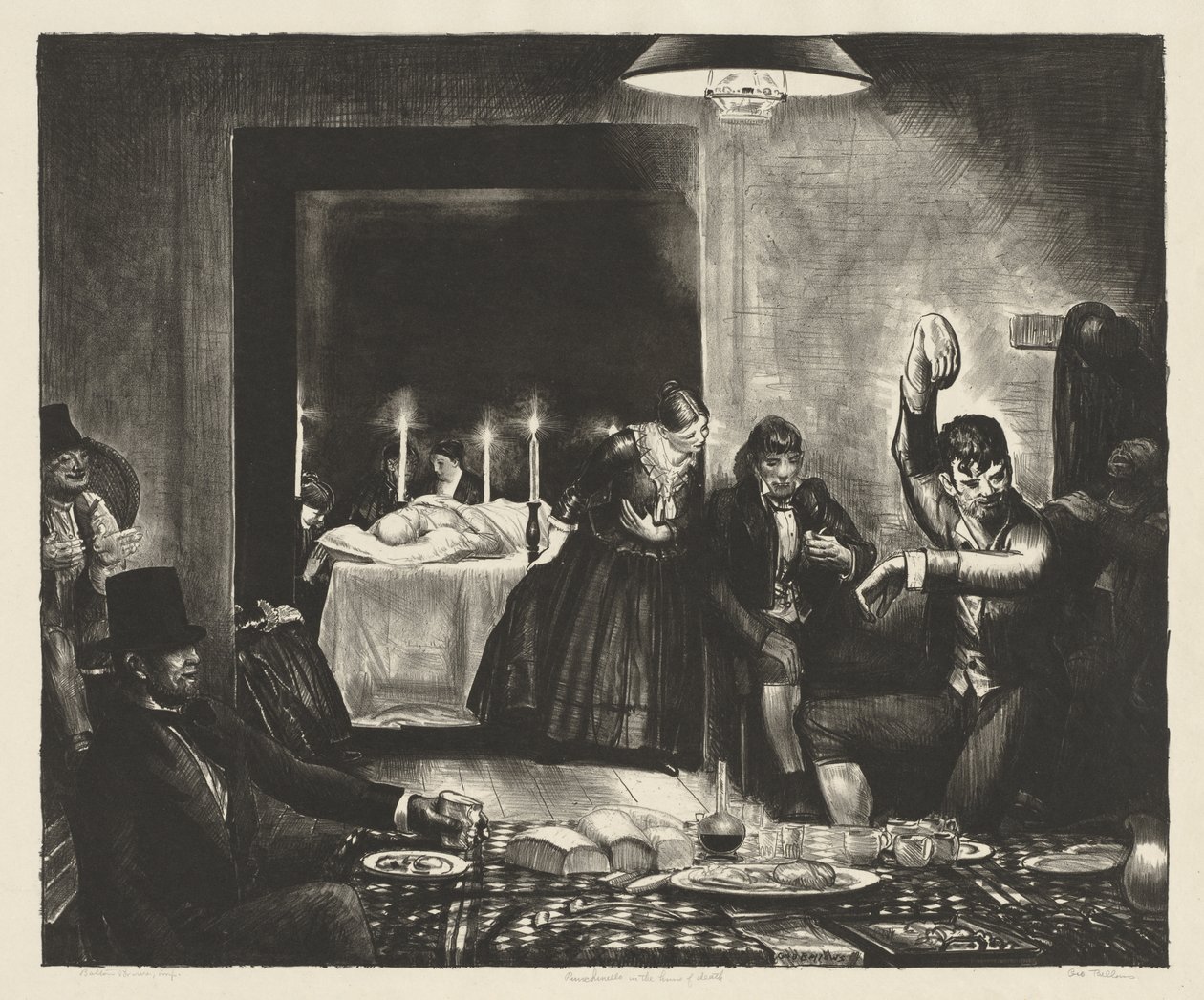 Punchinello kuoleman talossa tekijältä George Bellows