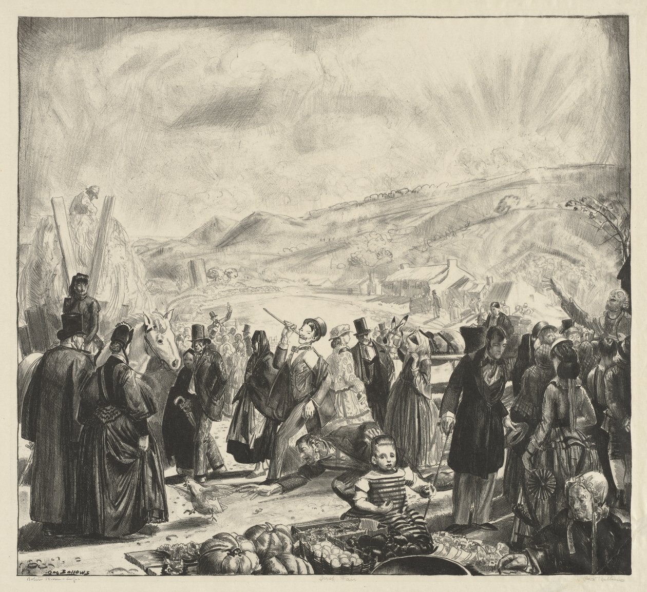 Irlantilainen markkinatapahtuma tekijältä George Bellows