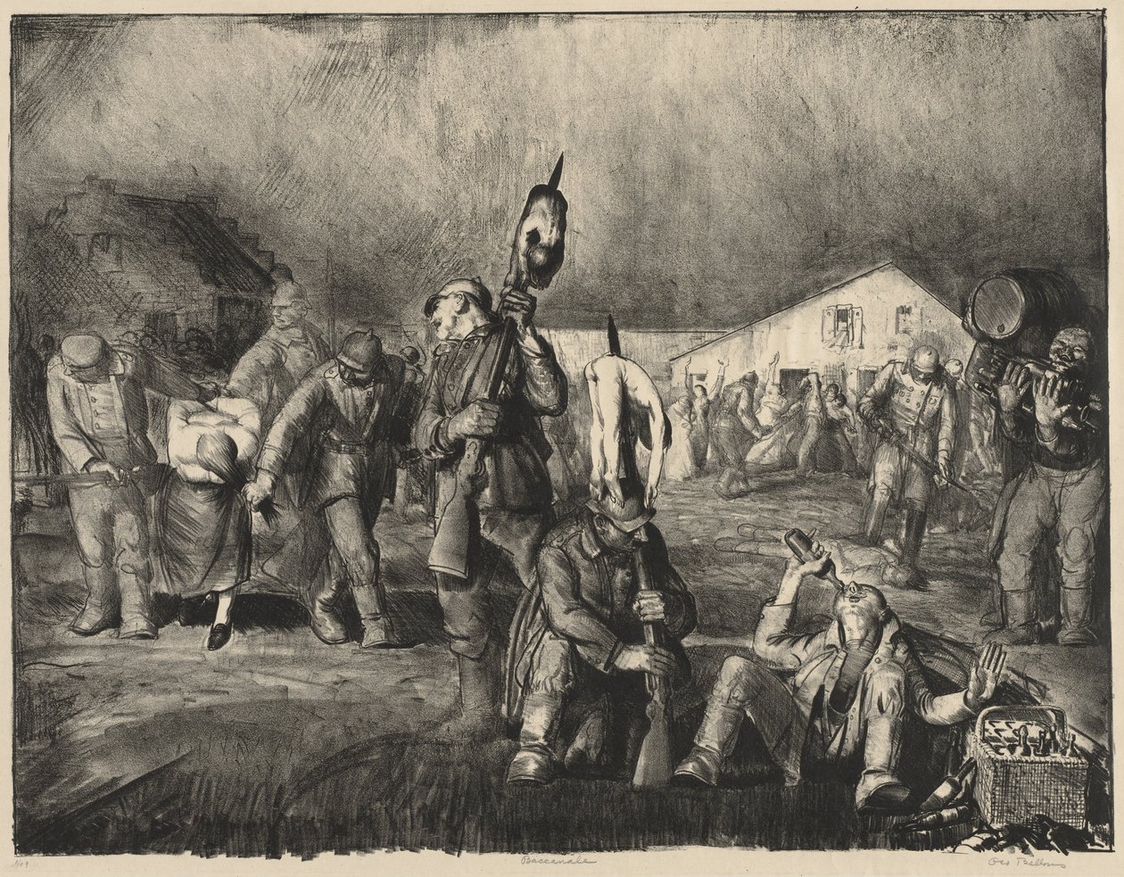 Sota-sarja:  Bacchanale tekijältä George Bellows