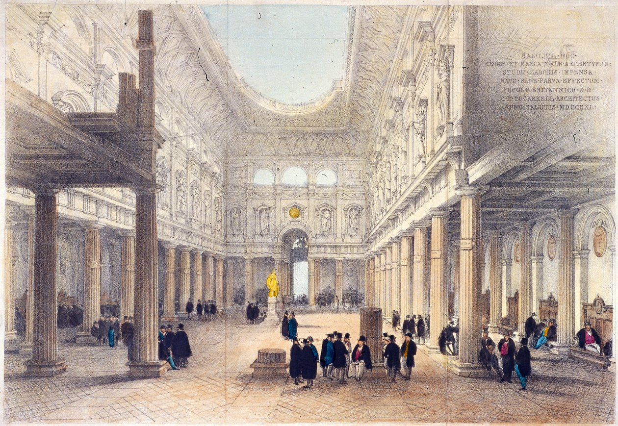 Royal Exchange 3rd interior, Lontoo, 1840 tekijältä George Belton Moore