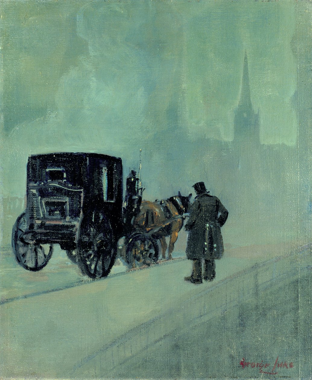 Sumuinen yö (öljy kankaalle) tekijältä George Benjamin Luks