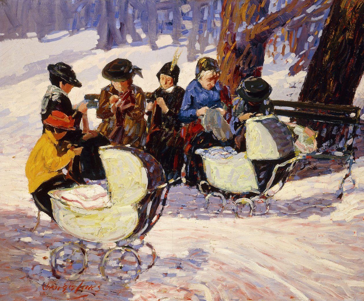 Knitters, High Bridge Park tekijältä George Benjamin Luks