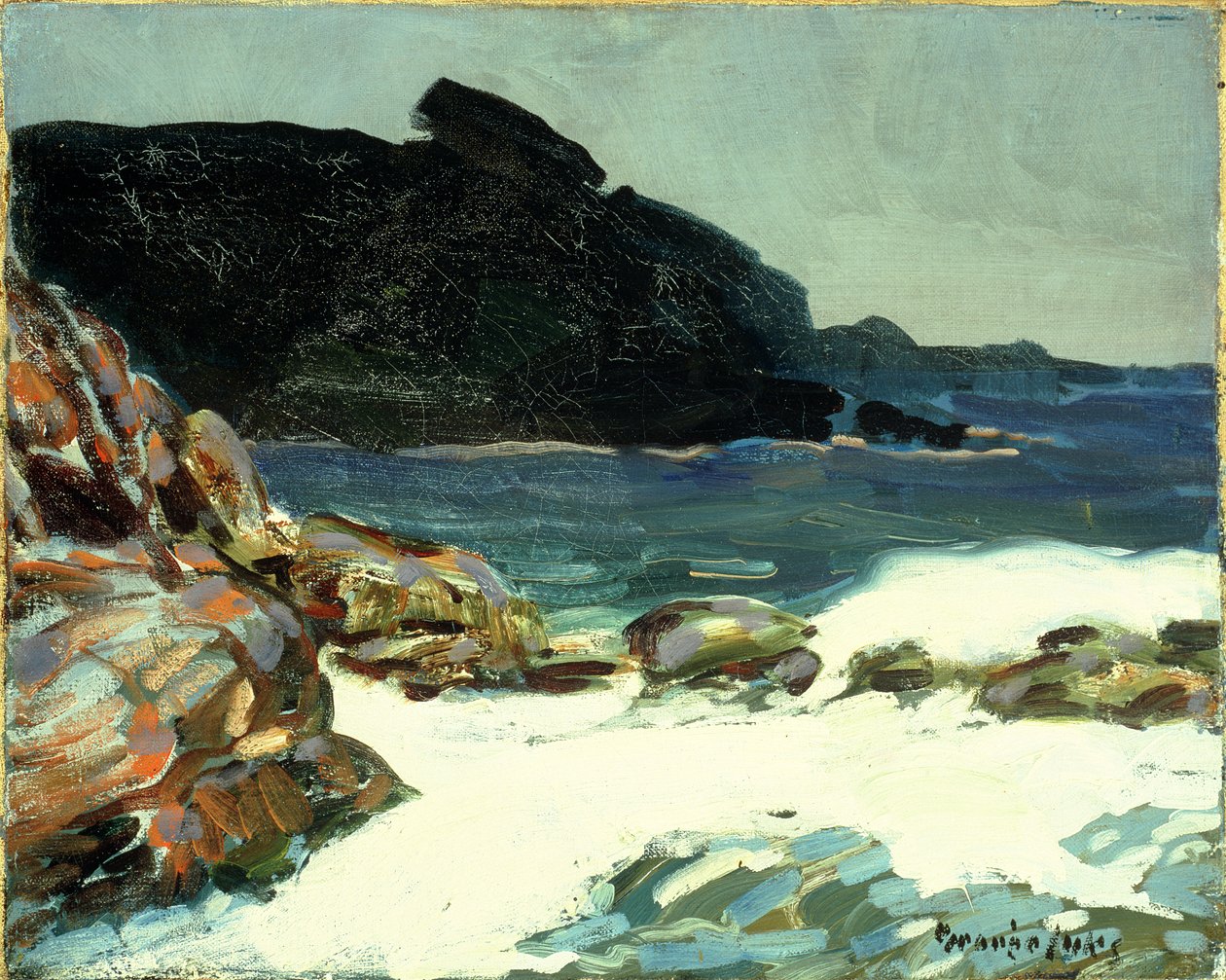 The Ledge, Elizabeth, Maine (öljy kankaalle) tekijältä George Benjamin Luks