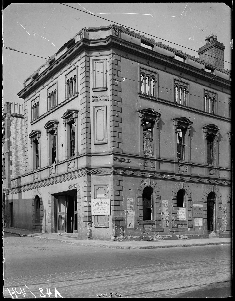 Colonial Buildings, 7 Horsefair, Ladywood, Birmingham, 1941. tekijältä George Bernard Mason