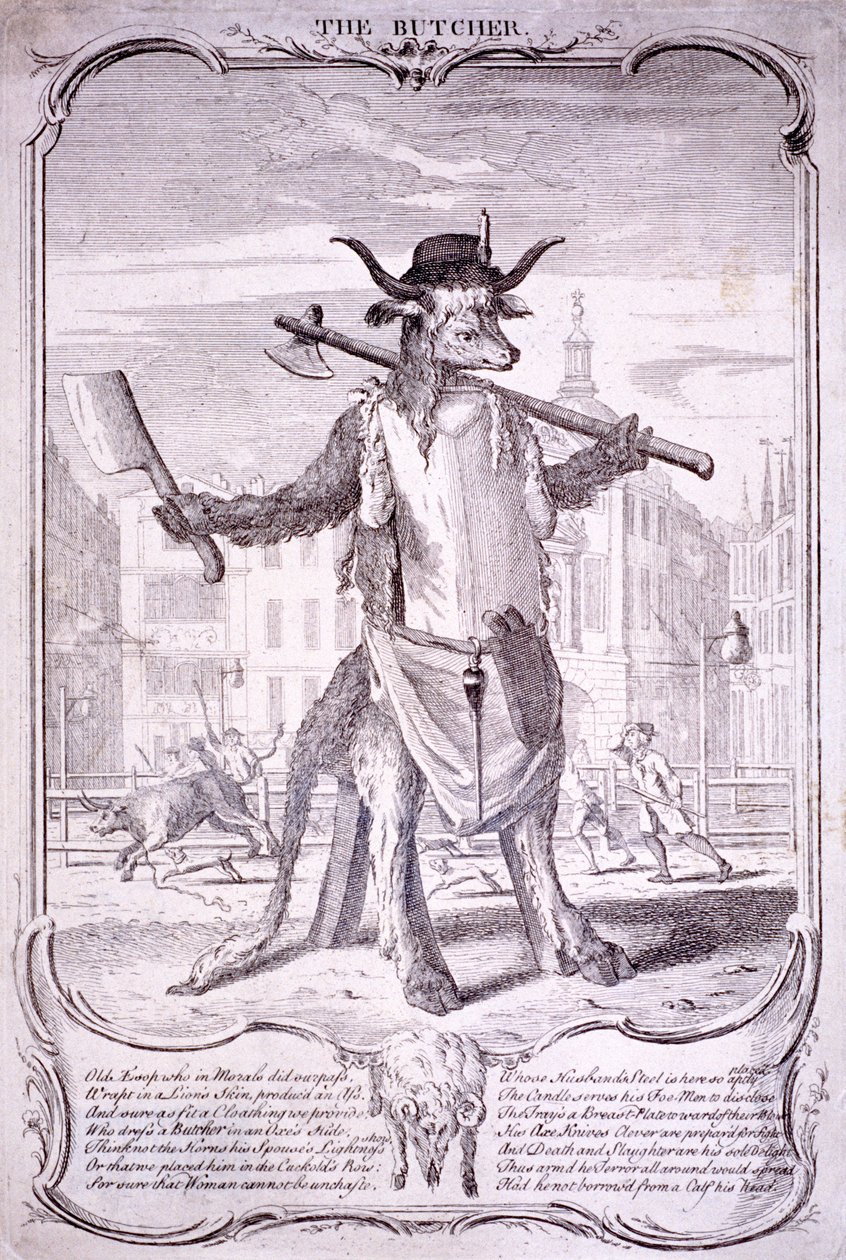 "Teurastaja", 1740 tekijältä George Bickham