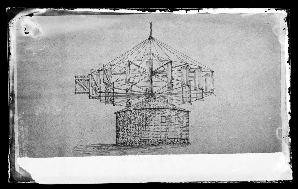 Lotts Mill, Flatbush, Brooklyn, W. H. Storyn luonnos, n. 1872-1887 (märkäkollodionin negatiivinen) tekijältä George Bradford Brainerd