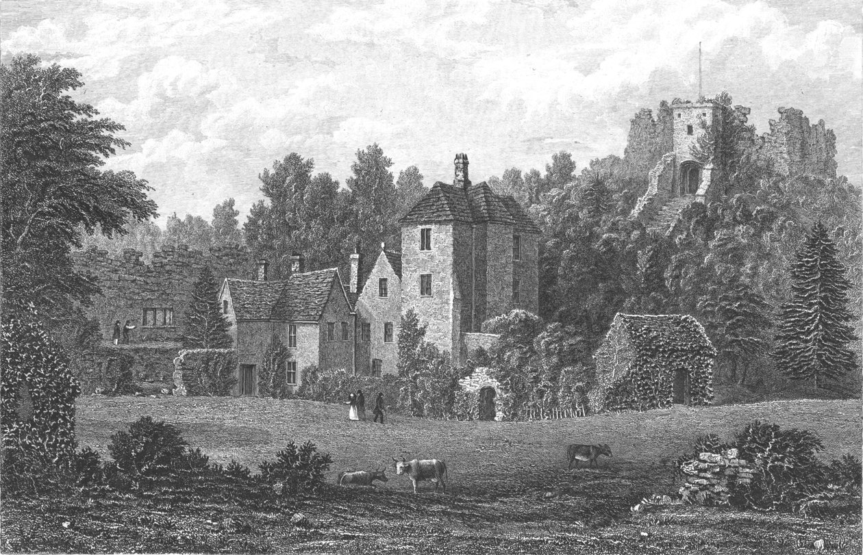 Carisbrooke Castle, Newport, Isle of Wight, 1800-luvun alku tekijältä George Brannon