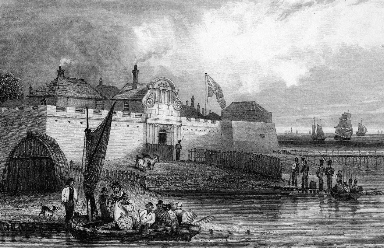 Tilbury Fort, Essex, kaiverrus Henry Adlard, n. 1832 tekijältä George Bryant Campion