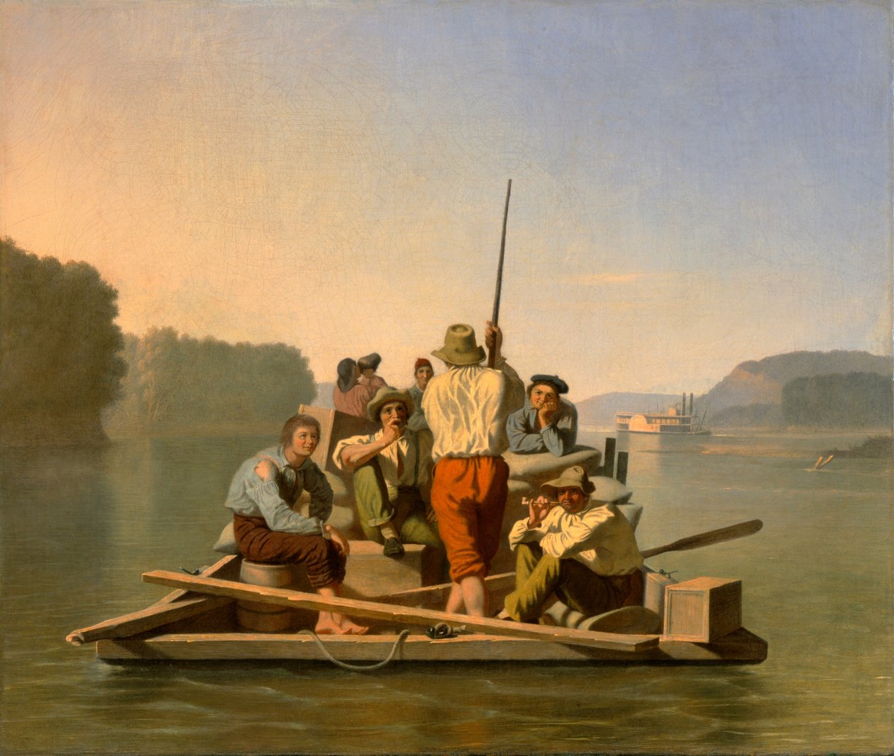 Kevyempi höyrylaiva karilleajon helpottamiseksi tekijältä George Caleb Bingham