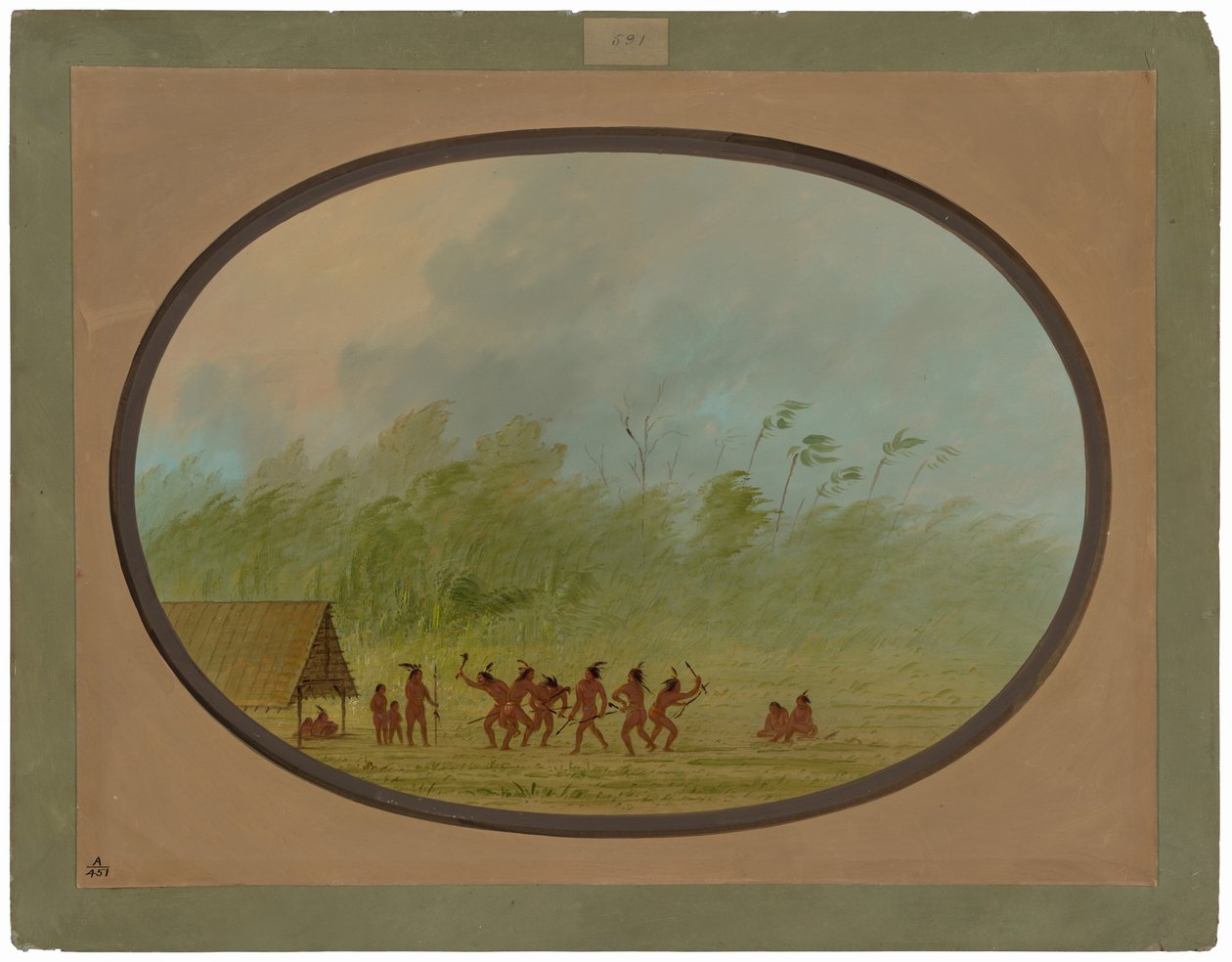Connibojen wigwam tekijältä George Catlin