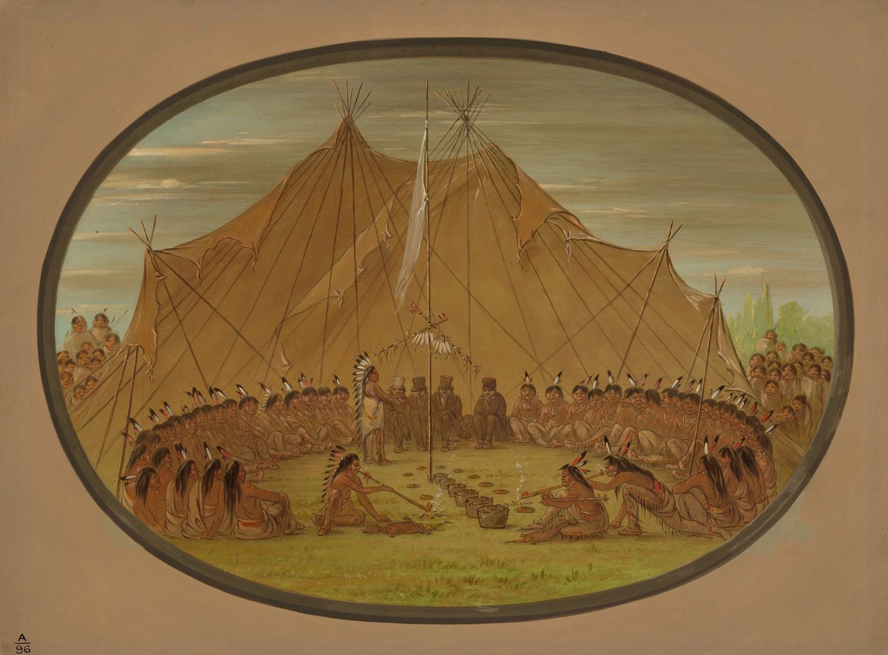 Koiran juhla - Sioux, 18611869. tekijältä George Catlin