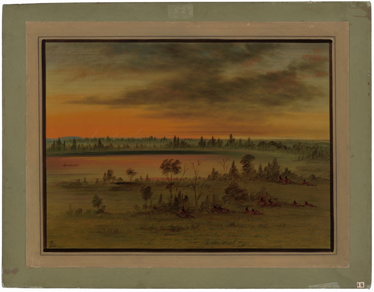 Sioux-sotajuhla tekijältä George Catlin