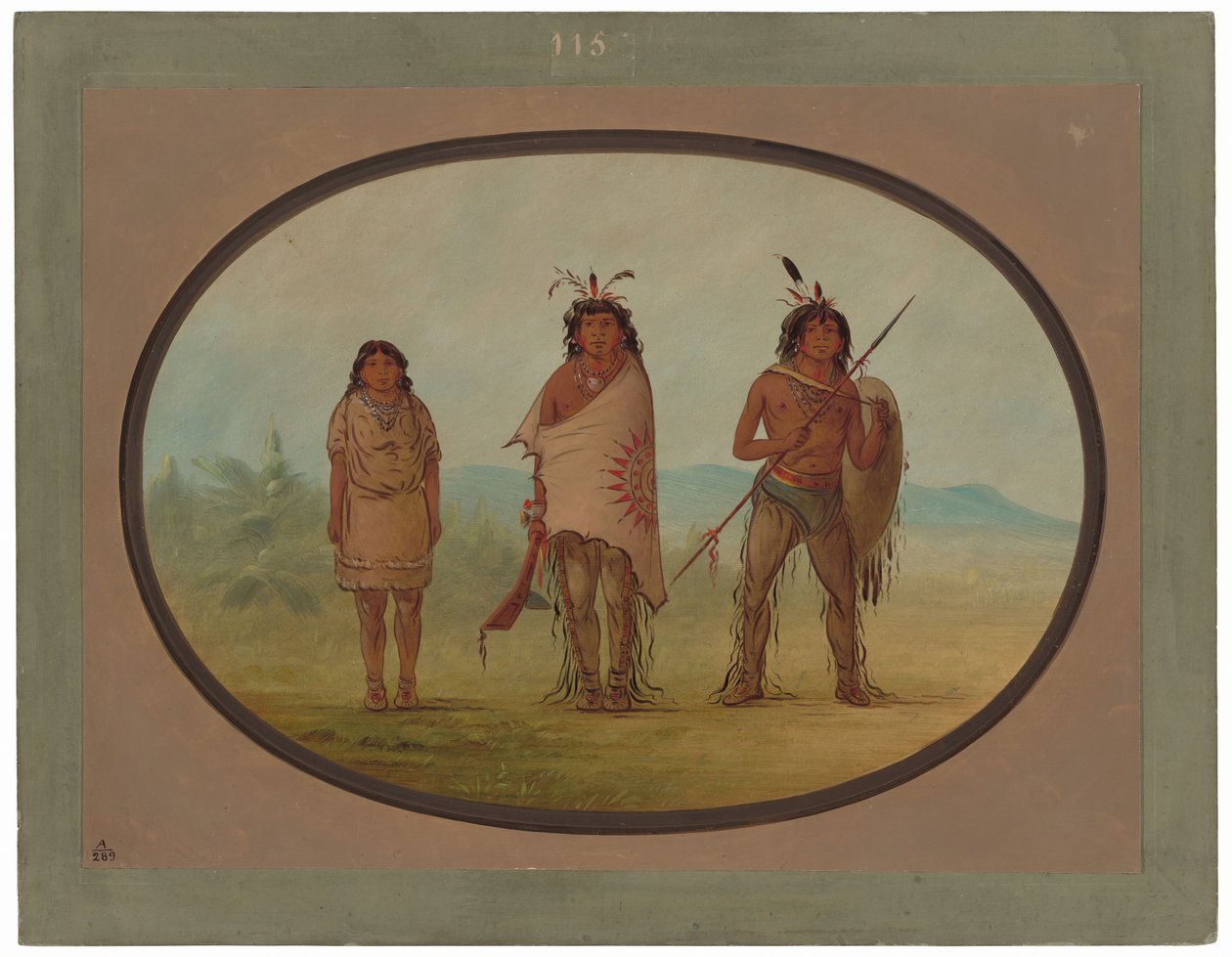 Yuma-päällikkö, hänen tyttärensä ja soturi tekijältä George Catlin